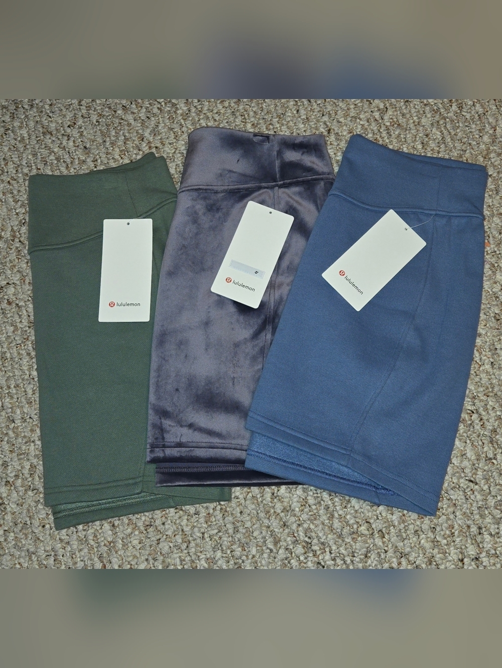 NWT Lululemon Scuba HR Mini Skirt Bundle Size Medium Blue/Green/Purple